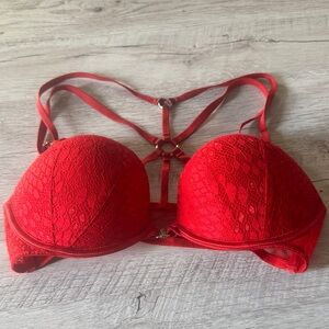Victoria's Secret Fiery Red Lace Bra